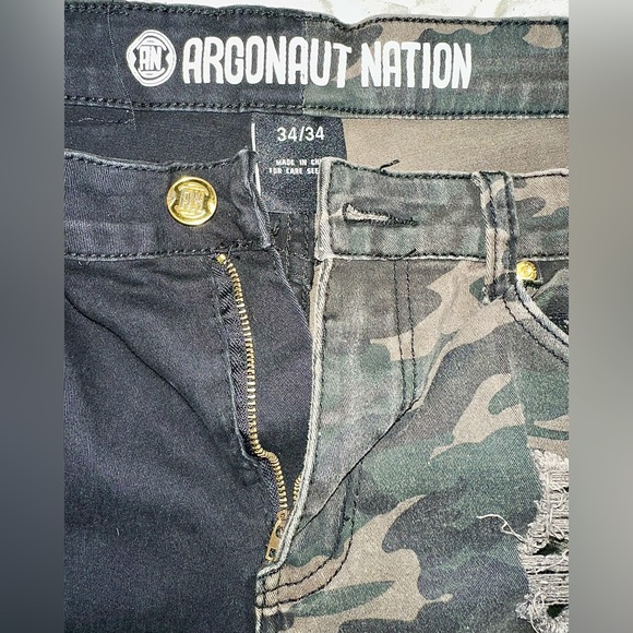 Men’s Argonaut Nation Two Tone Ripped Jeans - Picture 3 of 4